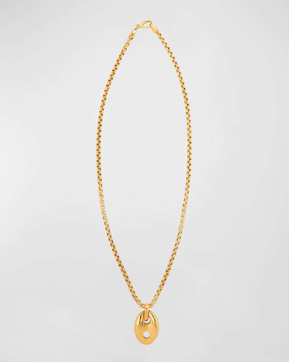 18K Gold Vertical Mariner Necklace